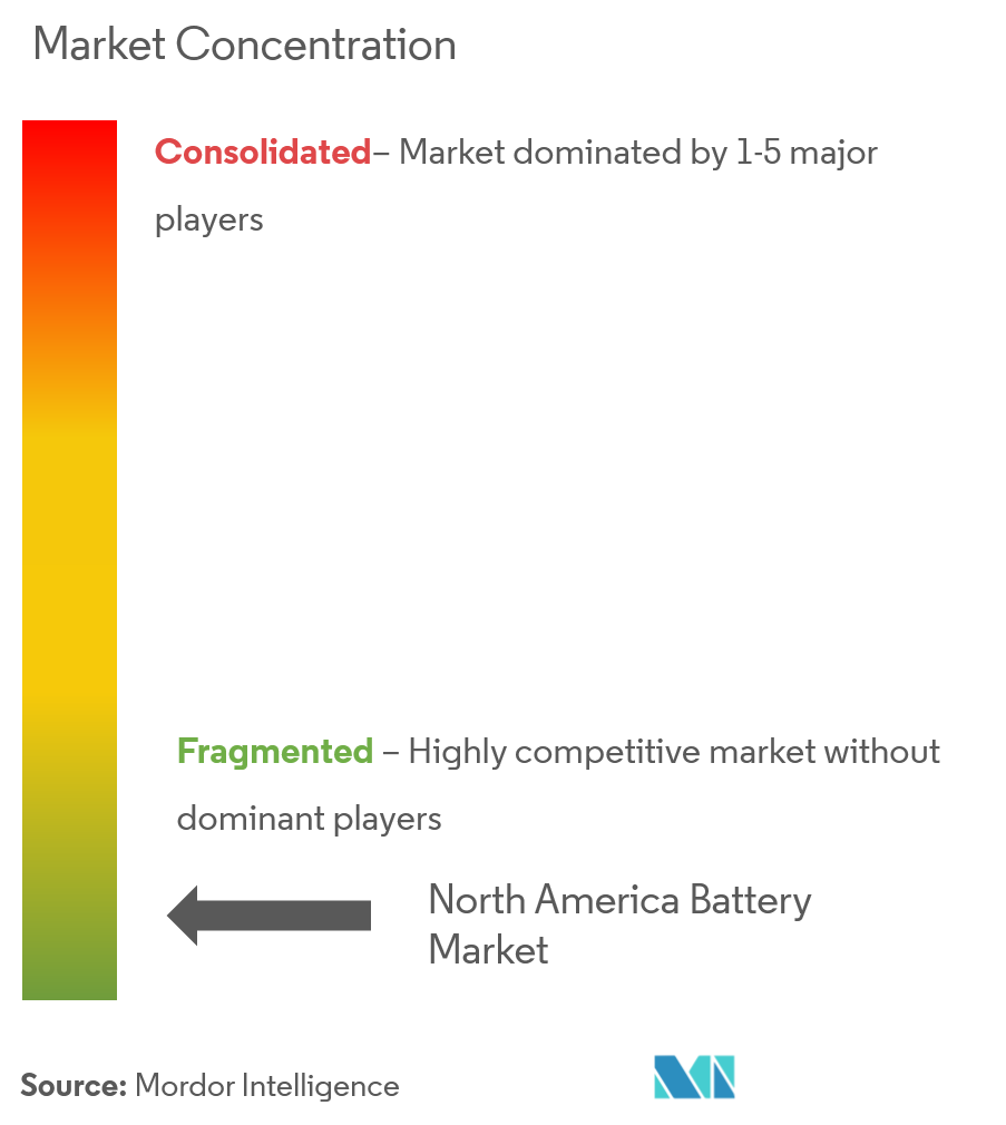 North America Battery Market Concentration